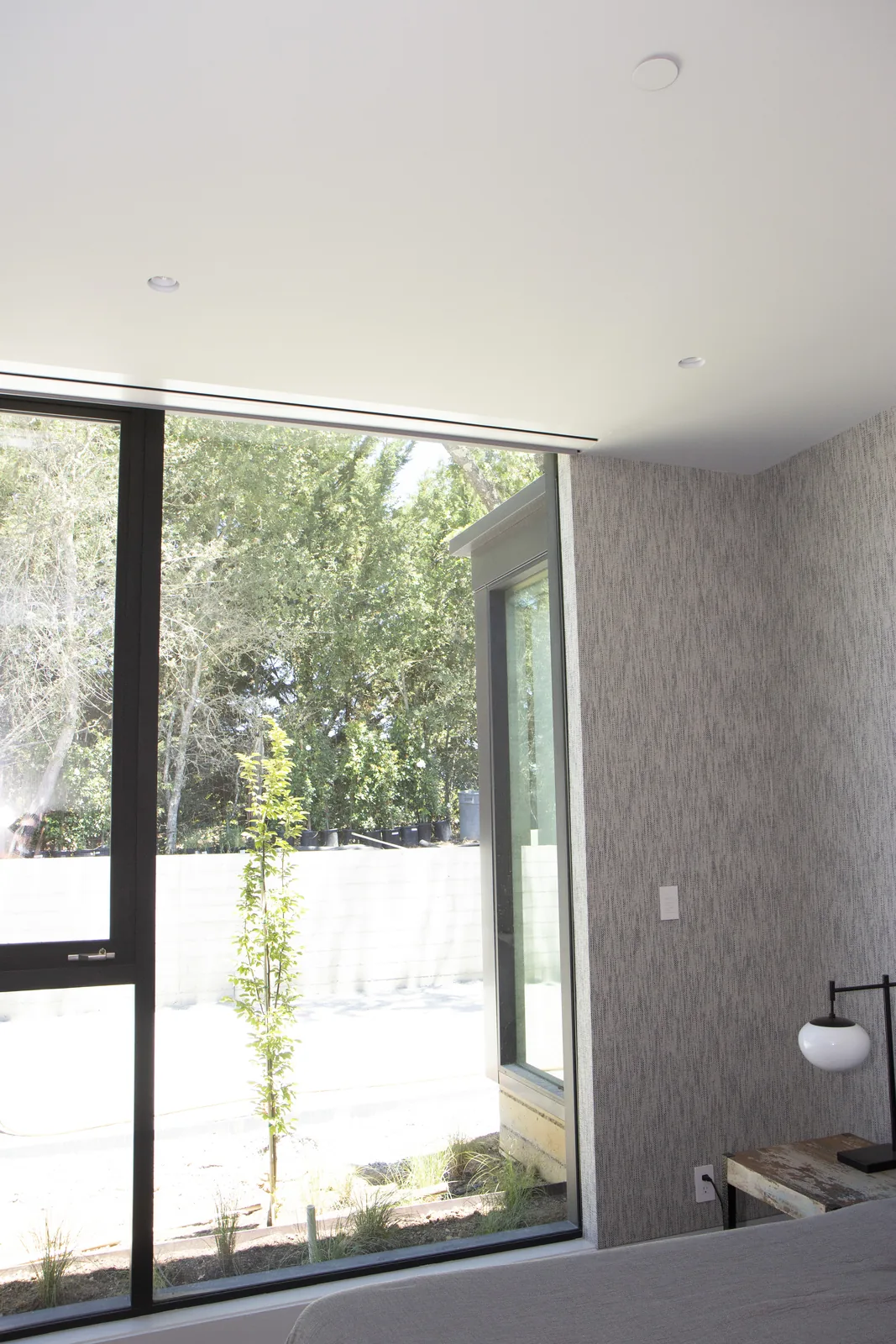 Bedroom roller shades that disappear Shade up